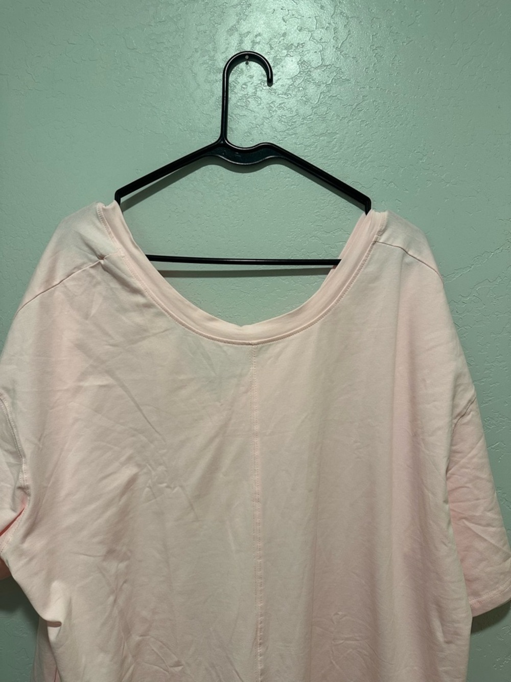 Light Blush V-Neck Tee Dress with Size Tag - Picture 10 of 10